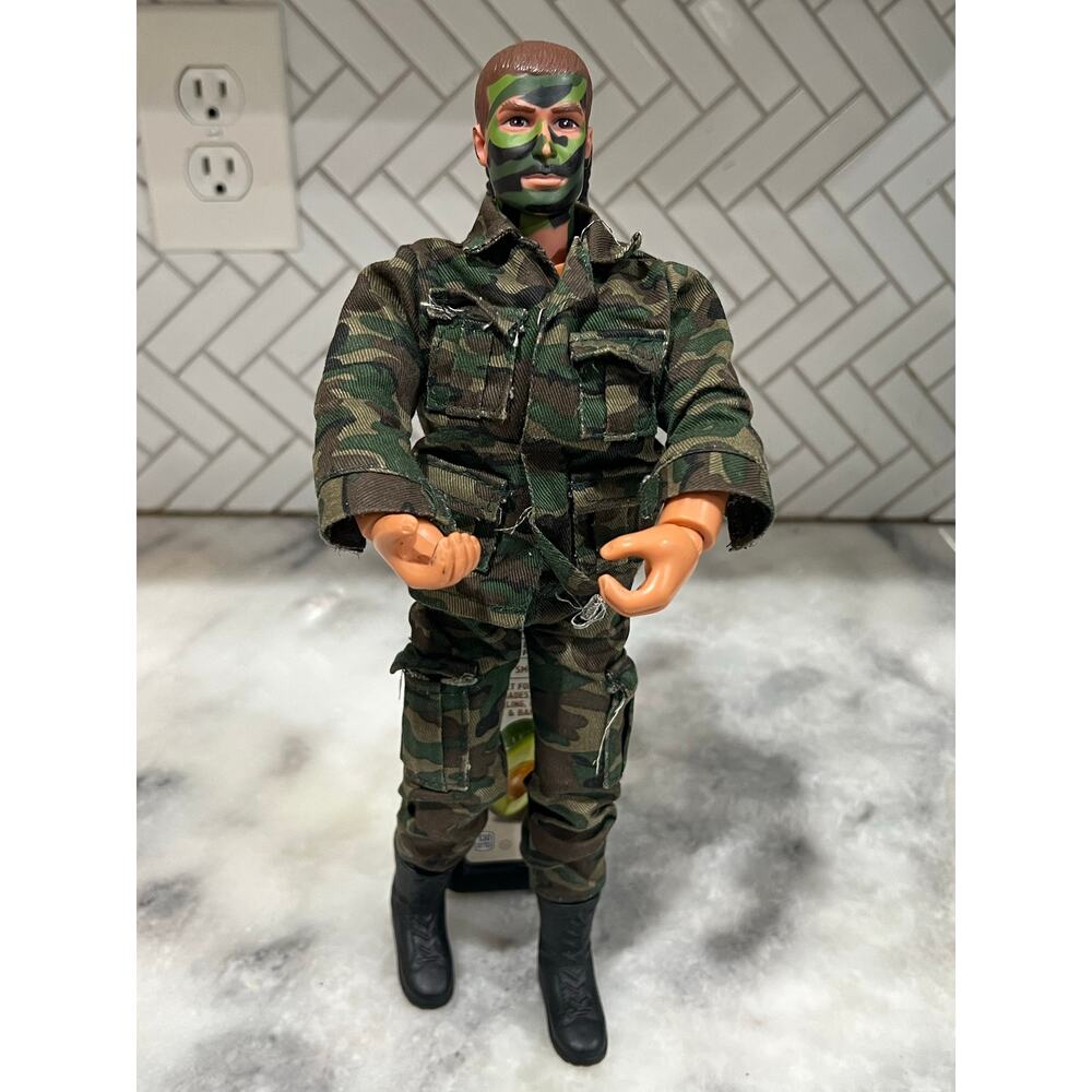 M&C Toys Soldier Action Figure 12” Camo Face Paint Army Gear Military Doll